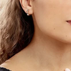 Sale Histoire d'Or Créoles More Plaqué Or Jaune Pierre Artificielle