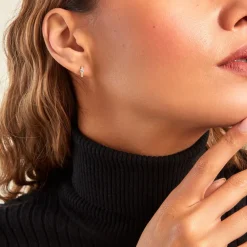 New Histoire d'Or Créoles Nagendra Or Jaune Oxyde De Zirconium