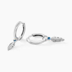 Histoire d'Or Créoles Nahara Argent Blanc Oxyde De Zirconium* Boucles D'Oreilles|Boucles D'Oreilles Fantaisie