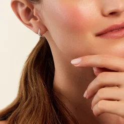 Histoire d'Or Créoles Nandie Argent Blanc Oxyde De Zirconium* Boucles D'Oreilles|Boucles D'Oreilles Fantaisie