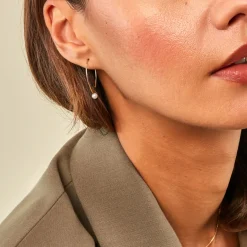 Clearance Histoire d'Or Créoles Nekoda Or Jaune Perle De Culture