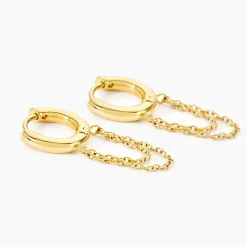 Hot Histoire d'Or Créoles Nessa Acier Jaune