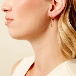 Hot Histoire d'Or Créoles Nessa Acier Jaune