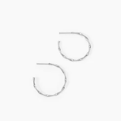 Online Histoire d'Or Créoles Nymphéa Argent Blanc