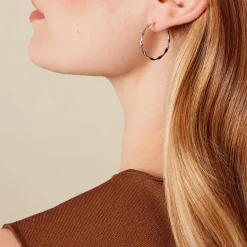 Online Histoire d'Or Créoles Nymphéa Argent Blanc