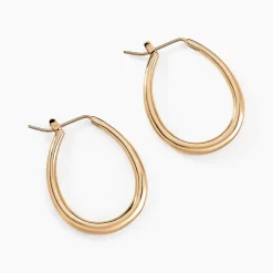 Histoire d'Or Créoles Olivia Ovale Plaqué Or Jaune* Boucles D'Oreilles|Boucles D'Oreilles Fantaisie