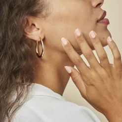 Histoire d'Or Créoles Olivia Ovale Plaqué Or Jaune* Boucles D'Oreilles|Boucles D'Oreilles Fantaisie