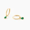 Histoire d'Or Créoles Ondée Or Jaune Malachite* Boucles D'Oreilles|Boucles D'Oreilles Créoles
