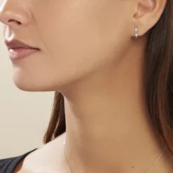 Histoire d'Or Créoles Or Jaune Aaren Diamants* Boucles D'Oreilles|Boucles D'Oreilles Créoles