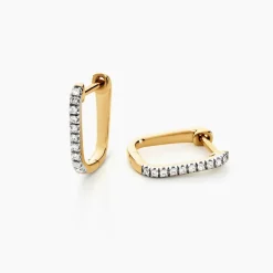 Histoire d'Or Créoles Or Jaune Araminta Diamant* Boucles D'Oreilles|Boucles D'Oreilles Créoles