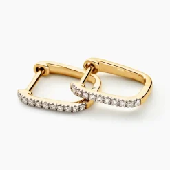 Histoire d'Or Créoles Or Jaune Araminta Diamant* Boucles D'Oreilles|Boucles D'Oreilles Créoles