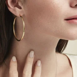 Histoire d'Or Créoles Or Jaune Rond* Boucles D'Oreilles|Boucles D'Oreilles Créoles