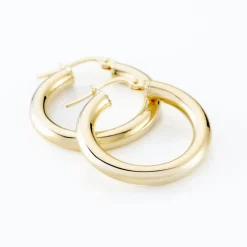 Histoire d'Or Créoles Or Jaune Rond* Boucles D'Oreilles|Boucles D'Oreilles Créoles