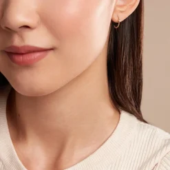 Histoire d'Or Créoles Pearly Effect Or Jaune Diamant* Boucles D'Oreilles|Boucles D'Oreilles Créoles