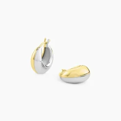 Hot Histoire d'Or Créoles Perfect Match Argent Bicolore