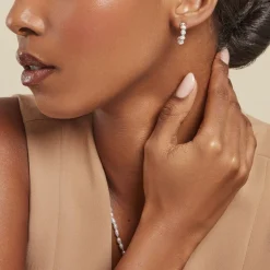 Discount Histoire d'Or Créoles Perlissima argent blanc perle de culture