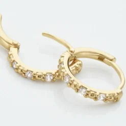 Online Histoire d'Or Créoles Plaqué Or Jaune Mimy Oxydes De Zirconium