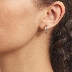 Clearance Histoire d'Or Créoles Plaqué Or Jaune Par Oxyde De Zirconium