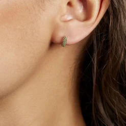 Histoire d'Or Créoles Plaqué Or Jaune Piha Oxydes De Zirconium* Boucles D'Oreilles|Boucles D'Oreilles Fantaisie