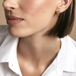 Online Histoire d'Or Créoles Preeti Plaqué Or Jaune