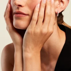 Sale Histoire d'Or Créoles Roanne Argent Blanc Oxyde De Zirconium