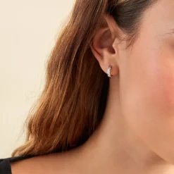 Histoire d'Or Créoles Robine Argent Blanc Oxyde De Zirconium* Boucles D'Oreilles|Boucles D'Oreilles Fantaisie