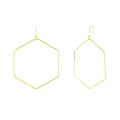 Histoire d'Or Créoles Roseane Hexagone Or Jaune* Boucles D'Oreilles|Boucles D'Oreilles Créoles