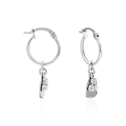 Histoire d'Or Créoles Salli Argent Blanc Oxyde De Zirconium* Boucles D'Oreilles|Boucles D'Oreilles Fantaisie