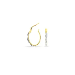 Clearance Histoire d'Or Créoles Sandrine Or Jaune Strass