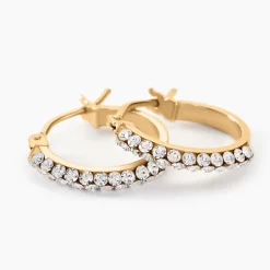 Discount Histoire d'Or Créoles Sandrine Or Jaune Strass