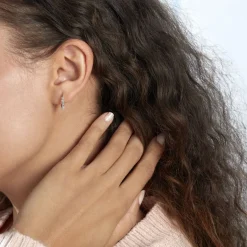 Histoire d'Or Créoles Sandrine Or Rose Strass* Boucles D'Oreilles|Boucles D'Oreilles Créoles