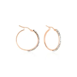 Clearance Histoire d'Or Créoles Sandrine Or Rose Strass