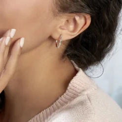 Clearance Histoire d'Or Créoles Sandrine Or Rose Strass