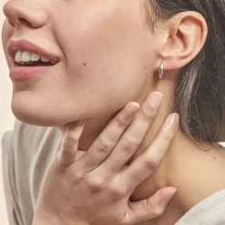 Hot Histoire d'Or Créoles Shalana Or Blanc