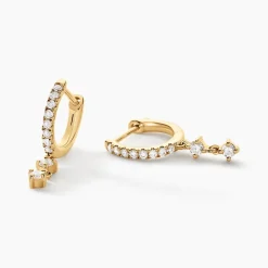 Discount Histoire d'Or Créoles Sharyl Or Jaune Diamant Synthétique