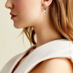 Histoire d'Or Créoles Shehla Argent Blanc Perle De Culture Oxyde De Zirconium* Boucles D'Oreilles|Boucles D'Oreilles Fantaisie