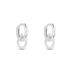 Histoire d'Or Créoles Sirkel Argent Blanc