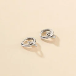 Histoire d'Or Créoles Sirkel Argent Blanc