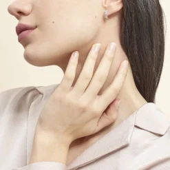 Histoire d'Or Créoles Sybilles Argent Blanc* Boucles D'Oreilles|Boucles D'Oreilles Fantaisie