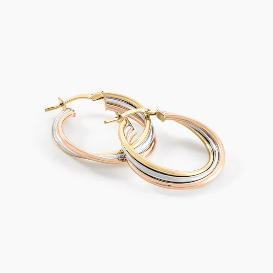 Outlet Histoire d'Or Créoles Tanya Or Tricolore