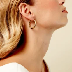 Histoire d'Or Créoles Tegan Or Jaune* Boucles D'Oreilles|Boucles D'Oreilles Créoles