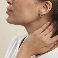 Histoire d'Or Créoles Tehanie Plaqué Or Jaune* Boucles D'Oreilles|Boucles D'Oreilles Fantaisie