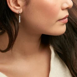 Sale Histoire d'Or Créoles Teris Argent Blanc Oxyde De Zirconium