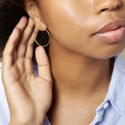 Online Histoire d'Or Créoles Tia Geometrique Or Jaune