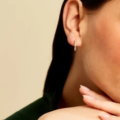 Histoire d'Or Créoles Tiara Or Jaune Oxyde De Zirconium* Boucles D'Oreilles|Boucles D'Oreilles Créoles