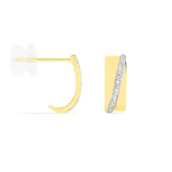 Histoire d'Or Créoles Timira Or Jaune Diamant* Boucles D'Oreilles|Boucles D'Oreilles Créoles