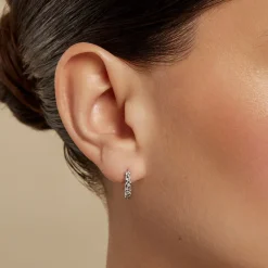 New Histoire d'Or Créoles Toula Argent Blanc