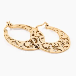 Histoire d'Or Créoles Tyfene Plaqué Or Jaune* Boucles D'Oreilles|Boucles D'Oreilles Fantaisie