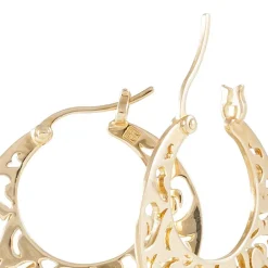 Histoire d'Or Créoles Tyfene Plaqué Or Jaune* Boucles D'Oreilles|Boucles D'Oreilles Fantaisie