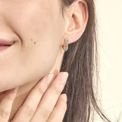 Clearance Histoire d'Or Créoles Ursella Or Jaune Strass